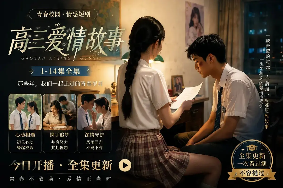 AI短剧《高三爱情故事》高清未删减全集在线观看 - 蓝光修复中字版百度/阿里云盘直链 - 《高三爱情故事 if篇》免费无广告零卡顿